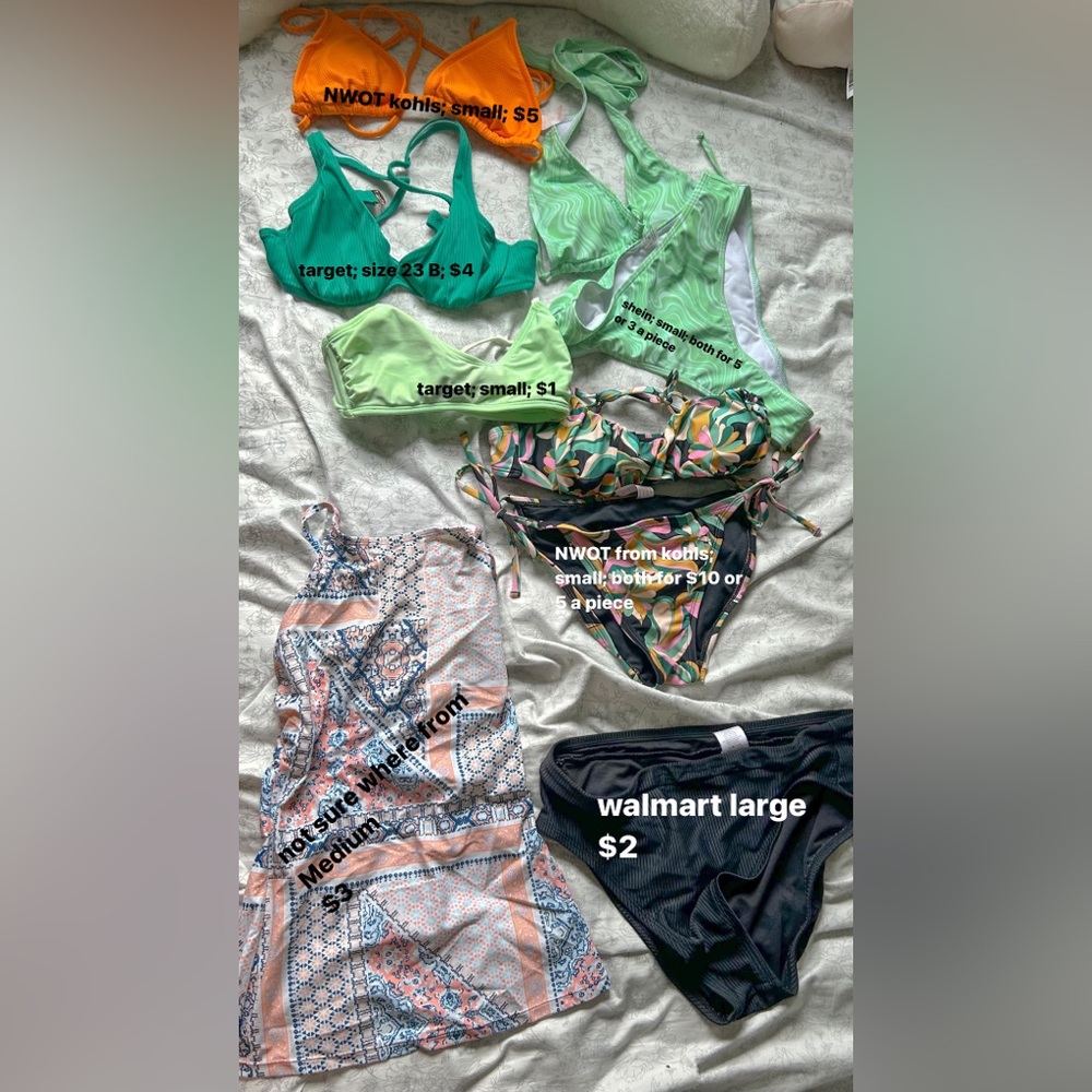 swimsuits!! small, medium, and large!!